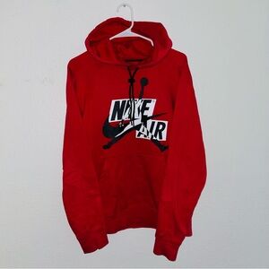 Air Jordan Nike Air Red - Blk Hoodie Men Size Small Preowned